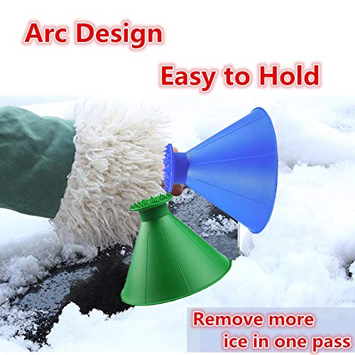 Round Windshield Ice Scraper, Yoruii Magic Cone-Shaped Car Windshield Ice Scraper, Magic Funnel Car Snow Removal Shovel Tool