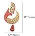 Touchstone Indian Bollywood pretty curved fish motif candy red Rhinestone long bridal designer jewelry chandelier earrings for women in antique gold tone
