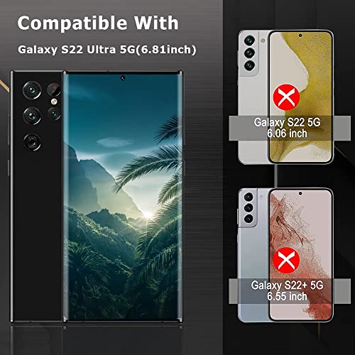 1+1 Pack Galaxy S22 Ultra Screen Protectors, Include 1 Pack Camera Lens Protector,9H HighGrade