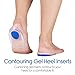 Silicone Gel Heel Cups, Heel That Pain Heel Seats Foot Orthotic Inserts - Heel Cups Cushions Insoles for Plantar Fasciitis, Heel Spurs & Heel Pain Foot Care (US Men's 10-13)