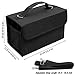 ADVcer 80 Holders Marker Pen Case, Extendable Foldable Hook and Loop Oxford Organizer with Carrying Handle and Baldric for Permanent Paint Marker, Dry Erase Marker, Repair Marker, Highlighter, Black