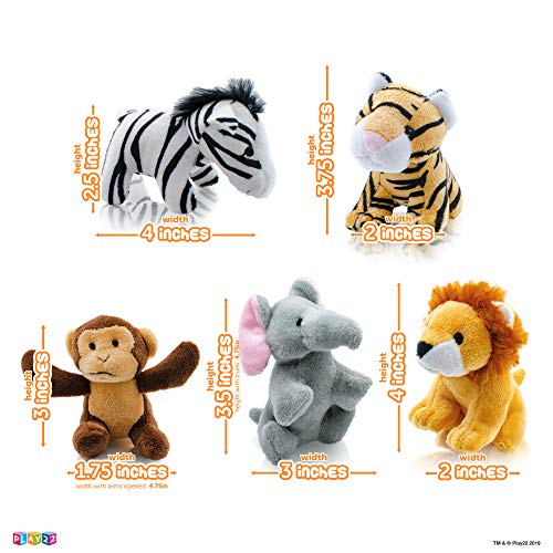 Play22 Plush Talking Stuffed Animals Jungle Set Plush Toys Set With