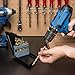 NEIKO 10038A Left-Hand Drill-Bit Set, High-Speed Steel Drills with Titanium Nitride Coating, Reverse-Twist Drill Bits, SAE Sizes, 13-Piece Set