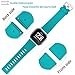 Wepro Bands Compatible with Fitbit Versa/Fitbit Versa 2/Fitbit Versa Lite SE SmartWatch for Women Men, Sports Replacement Wristband Strap for Fitbit Versa Watch, Large, 3 Pack, Periwinkle, Teal, Plum