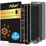Ailun Screen Protector Compatible with iPhone 8 Plus 7 Plus Privacy Anti Glare 3Pack Tempered Glass Compitable with Phone 8 7 Plus Anti Scratch Case Friendly