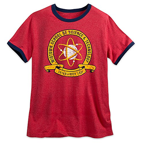Marvel Spider-Man School Logo Ringer Tee for Men Size L