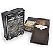 Beard Comb for Men with Crazy Horse Leather Carrying Case Pouch – Wallet, Natural Organic Sandal Wood Scent, Anti-Static and No Snag, Handmade Wide & Fine Tooth, Packaged in Premium Giftbox