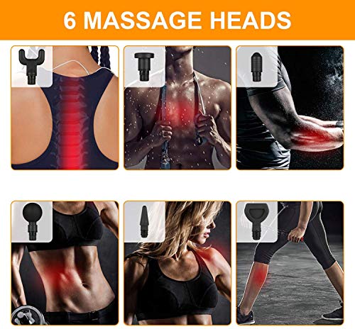 MASWATER Massage Gun Percussion Massager for Athletes Muscle Deep Relaxation Portable Handheld Deep Multifunctional Massager 30 Speeds Personal Percussive Massage (Black)