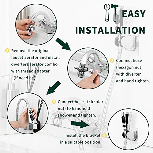 Kitchen Faucet Hose Attachment, Sink Sprayer Replacement Head with 6.5