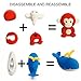 Sakiyr 30PCS Animal Erasers for Kids, Mini Pencil Animal Assorted Puzzle Erasers for Party Favors, Classroom Prizes, Carnival Gifts and School Supplies