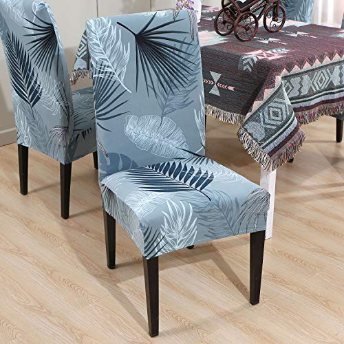 SoulFeel Set of 6 Dining Chair Covers, Stretch Spandex Dining Room Protector Slipcovers (Style 52, Summer Vacation) - Thumbnail 4