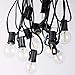 NEWPOW Outdoor String Lights 48ft with 23+2 Spare Bulbs, Shatterproof Dimmable Waterproof, LED 1W 60LM 2200K Warm Glow for Indoor/Outdoor Decoration and Lighting -Black Wire