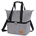 Lifewit Insulated Thermal Lunch Bag Box Tote Coolers Soft Side Cooler Bag For Travel For Men 12L,Grey