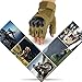 1 Pair Sports Gloves, ADiPROD Hard knuckle Half Finger/Fingerless Shooting Army Police Airsoft Gear (Brown, Large)