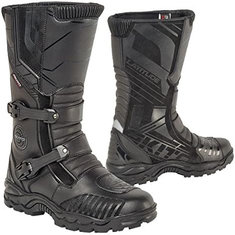 Akito Latitude Enduro MX Motocross Offroad Adventure Bike Boots - Black 8/42