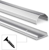 Hama Aluminium Cable Duct 110cm Silver Wall Mount Wire Management 5 Cables view 3