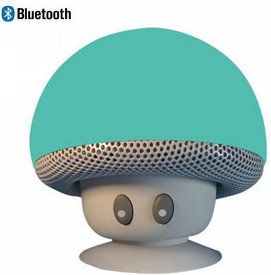 Leacoco Mini Wireless Portable Bluetooth Speakers with Mic and Sucker Portable Small Stereo for iPhone and Android System Equipment Etc. (Green)