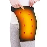 Electric Heated Hip Wrap, Heating Thigh Brace Therapy Heated Hip Support for Bursitis, Hamstring, Arthritis, Bursitis, Injuries, Nerve Pain Relief, 3 Temperature Settings & Timer