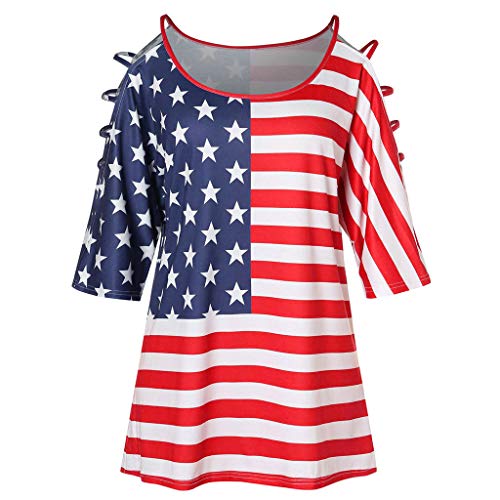2 Womens+American+Patriotic+Shirts+Shoulder