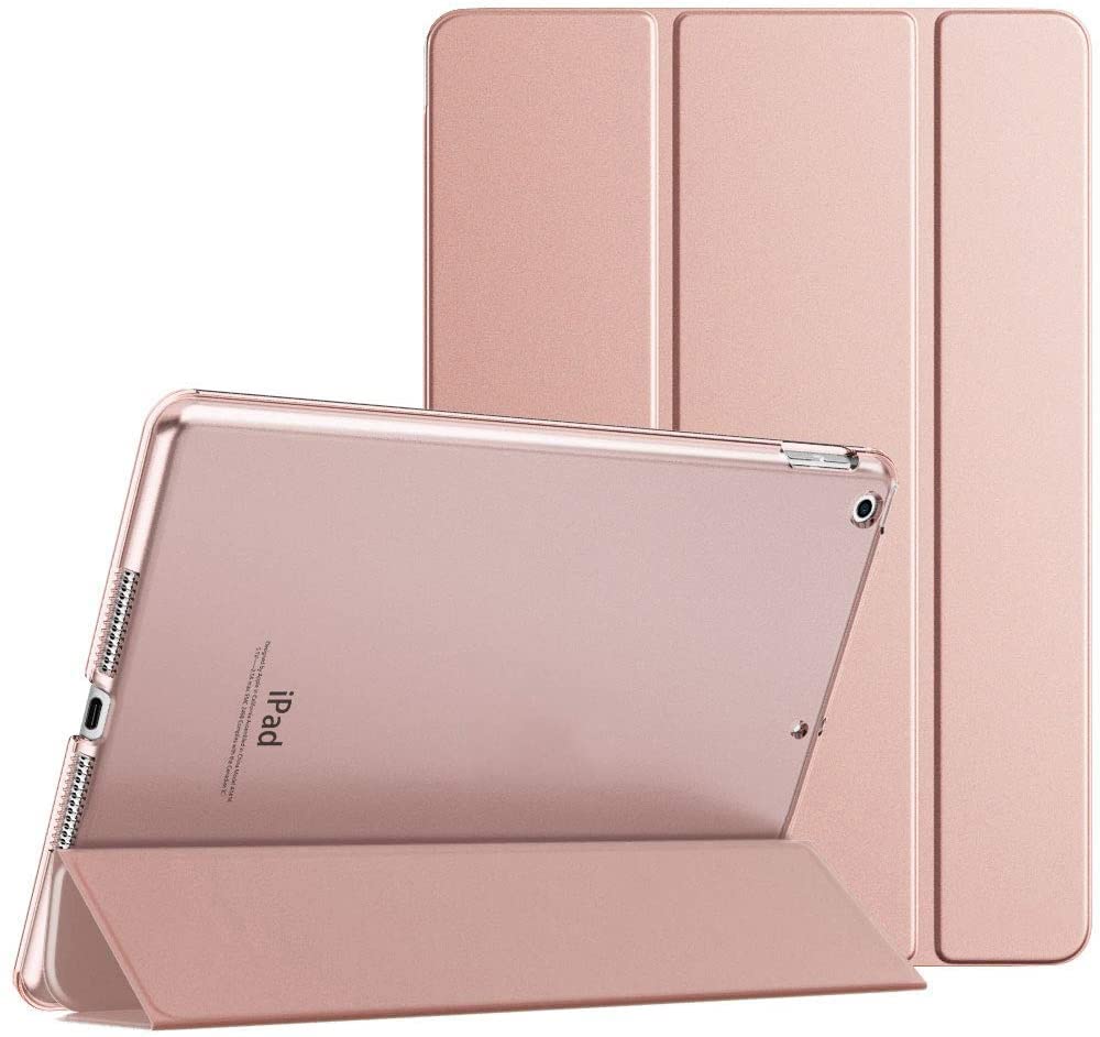 Magnetic Slim Stand Case Cover for iPad 9.7 5th Gen (2017) iPad 6th Gen (2018) iPad Air 1 iPad Air 2 (Rose Gold)