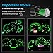 Partsam T5 73 74 Instrument Panel Gauge Cluster Dashboard LED Light Bulbs with Twist Sockets-10Pcs Green