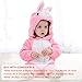 MICHLEY Unisex Baby Romper Winter and Autumn Flannel Costume Animal Outfits Pink-70cm