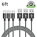 Asstar TD032 rgy-dsfgfhgghf Type C Cable 3Pack 6FT, Nylon Braided Fast Charging Cord for ZTE Zmax Pro Z981 New Macbook Pixel XL Nexus 5X 6P LG G5 G6 V20 Nintendo Switch and More