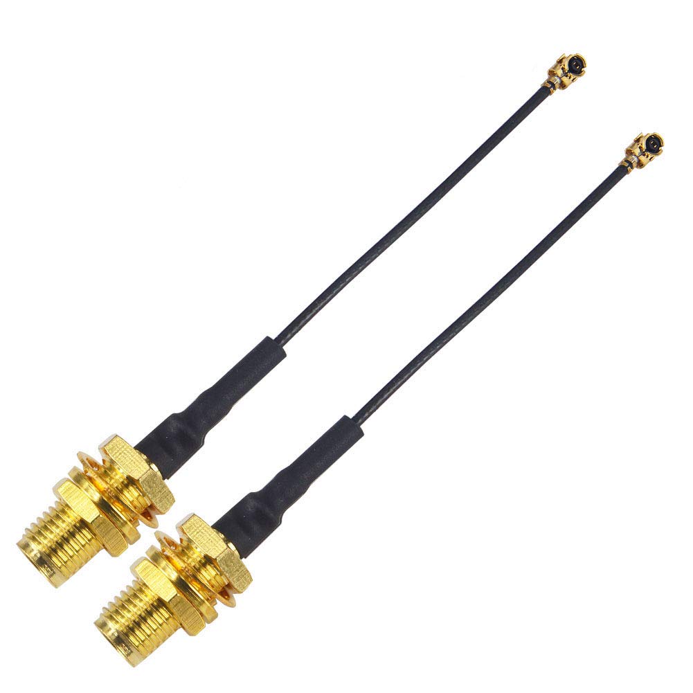 YILIANDUO 2x 1.96 inch / 5CM U.FL IPX to SMA Female Bulkhead Mini PCI Pigtail Antenna WiFi Cable IPX Aerial Extension 1.13mm Cord for Intel Series Mini PCI to PCIE Card Wireless Network Card
