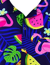 Funky Hawaiian Shirt, Shortsleeve, Flamingo