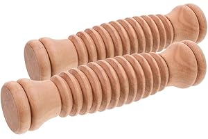 Ciieeo 2PCS Wooden Massage Roller Stick for Feet and Legs, Handheld Wood Foot Massager, Portable Body Massage Tool for Travel