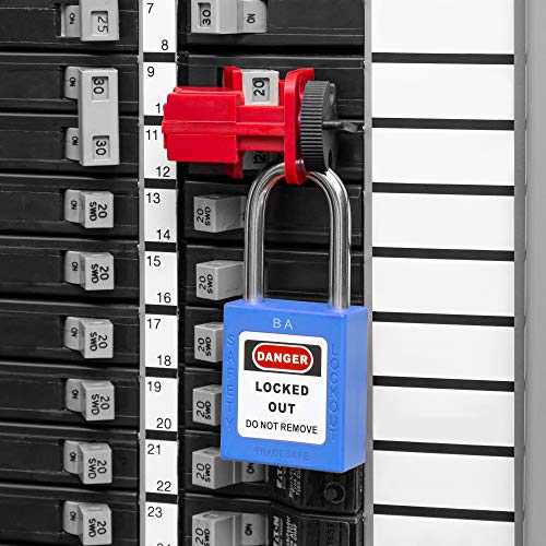 Tradesafe Lock TRADESAFE Lockout Tagout Lock Sets - 10 Pack - Blue - Keyed Alike ...