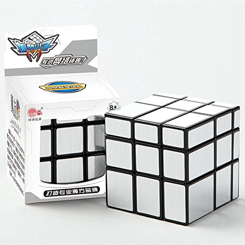 3x3 Mirror Cube Twister.CK Cyclone Boys Mirror Cube Twisty Irregular Magic Cube Puzzle Brain Teasers Kids Toy, Silver