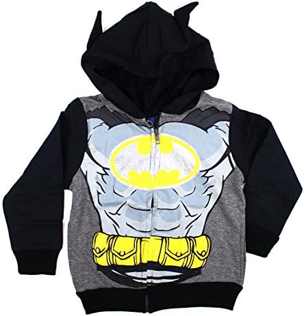 Kids Comic Superhero Zip-UP Fleece W Costume Hoodie
