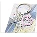 UINKE 2pcs/set Key Chain Couple' S Love Gift Deer and Heart Shape His and Her Idea Key Chain