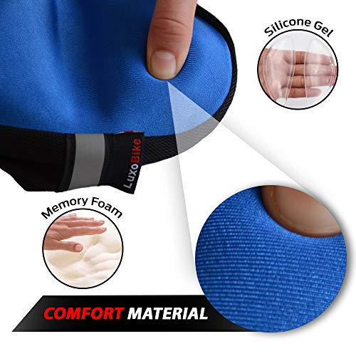 LuxoBike Padded Gel Bike Seat Cover Bicycle Seat Cover Bicycle Seat