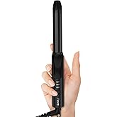 FARERY Mini Curling Iron Dual Voltage, 3/4 Inch Travel Curling Iron with 3 Adjustable Temp, Auto-Off, Ceramic Mini Hair Curler with Argan Oil &Keratin Infused, Travel Size Curling Wand with StorageBag