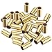 Frienda 30 Pack Macrame Beads Rings Brass Tube Beads for DIY Sewing Craft and Macrame Wall Hanging Plant Holder Craft