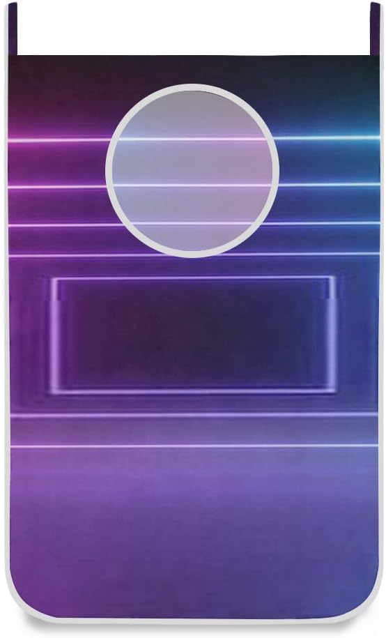 Cesto de Ropa, Render 3D Líneas Brillantes Túnel Cremallera de neón