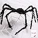 AmyHomie Giant Halloween Scary Yard Outdoor Decor, Fake Large Hairy Spider Props Christmas, 50inch, Black