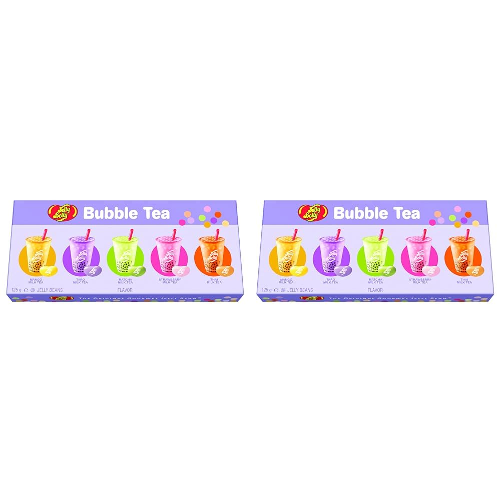 Jelly Belly - Exquisite Bubble Tea Flavoured Jelly Bean Assortment, Deluxe Gift Box, 125g (Pack of 2)