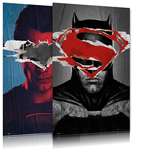Batman vs. Superman: Dawn of Justice - Movie Poster/Print Set (Teaser Styles - Superman & Batman) (Size: 24 inches x 36 inches)