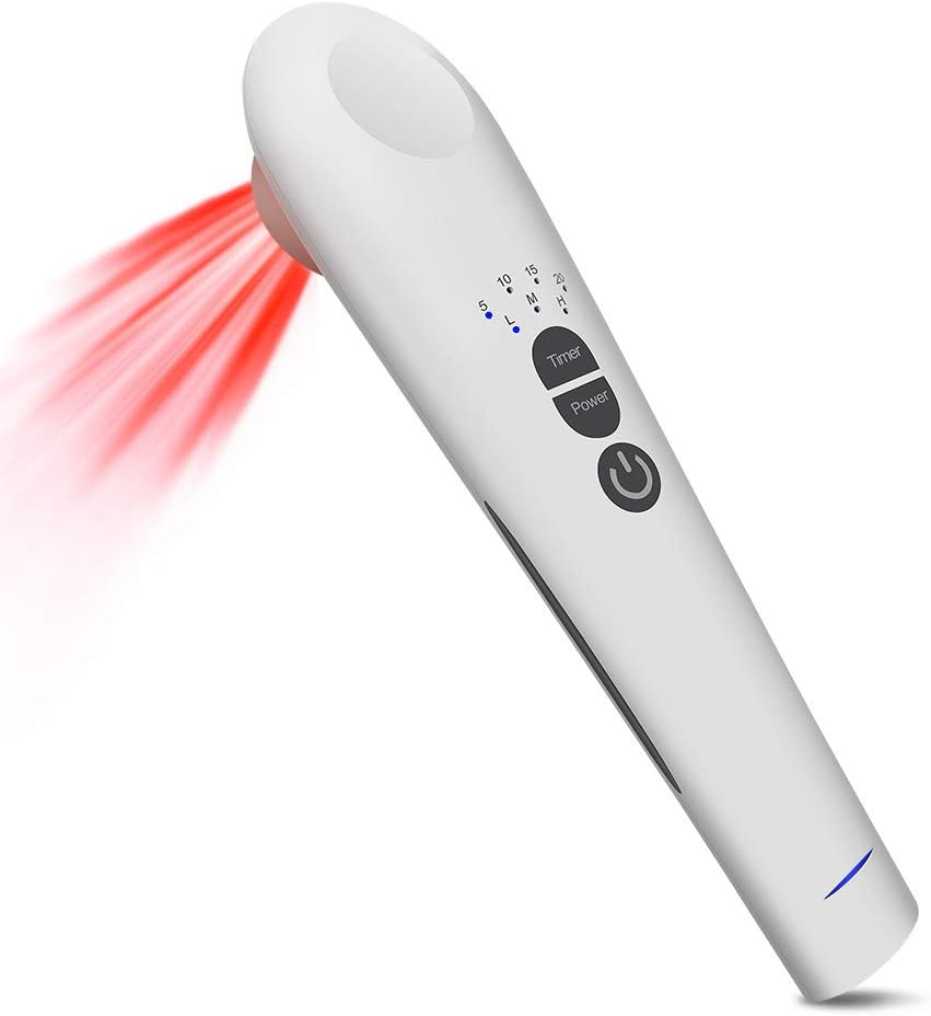 Red Light Pain Relief Device for Home Use, Low Level Infrared Light for Knee, Shoulder, Back, Joint and Muscle with Wavelength of 650nm and 808nm
