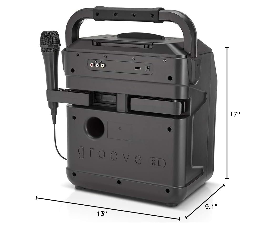 Singing Machine STVG782BK Groove XL Karaoke System with Bluetooth and Voice Effects, Black