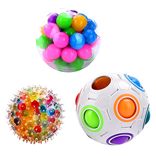 Stress Balls Toy Set,Water Bead Stress ball, Spiky Sensory Balls Puzzle