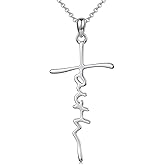 CCmfgjew Faith Necklace for Women Stainless Steel Infinity/Cross Pendant Necklace Christian Religious Jewelry Gifts for Women Mom Wife Birthday