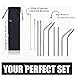 Stainless Steel Straws Wide Reusable Drinking Metal Straws for 30oz 20oz Tumbler length 10.5