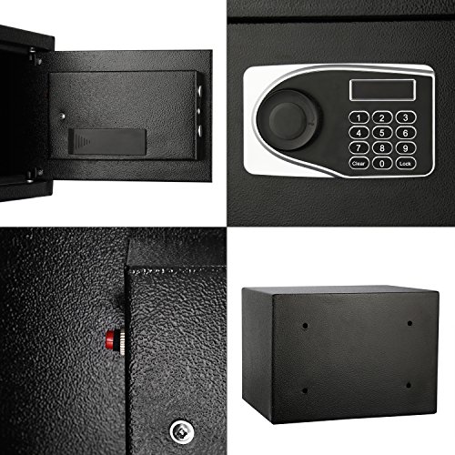 Homevol Home Security Digital Electronic Safe Box Case with LED Screen & Keys,0.5 Cubic Feet,Money Jewelry Valuables Storage Box