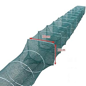 Nasse A Poisson Automatique Battant Fish Net Cage Pêche Pêche Au Filet Cage En Filet Crevettes Net épais Grand Cadre…