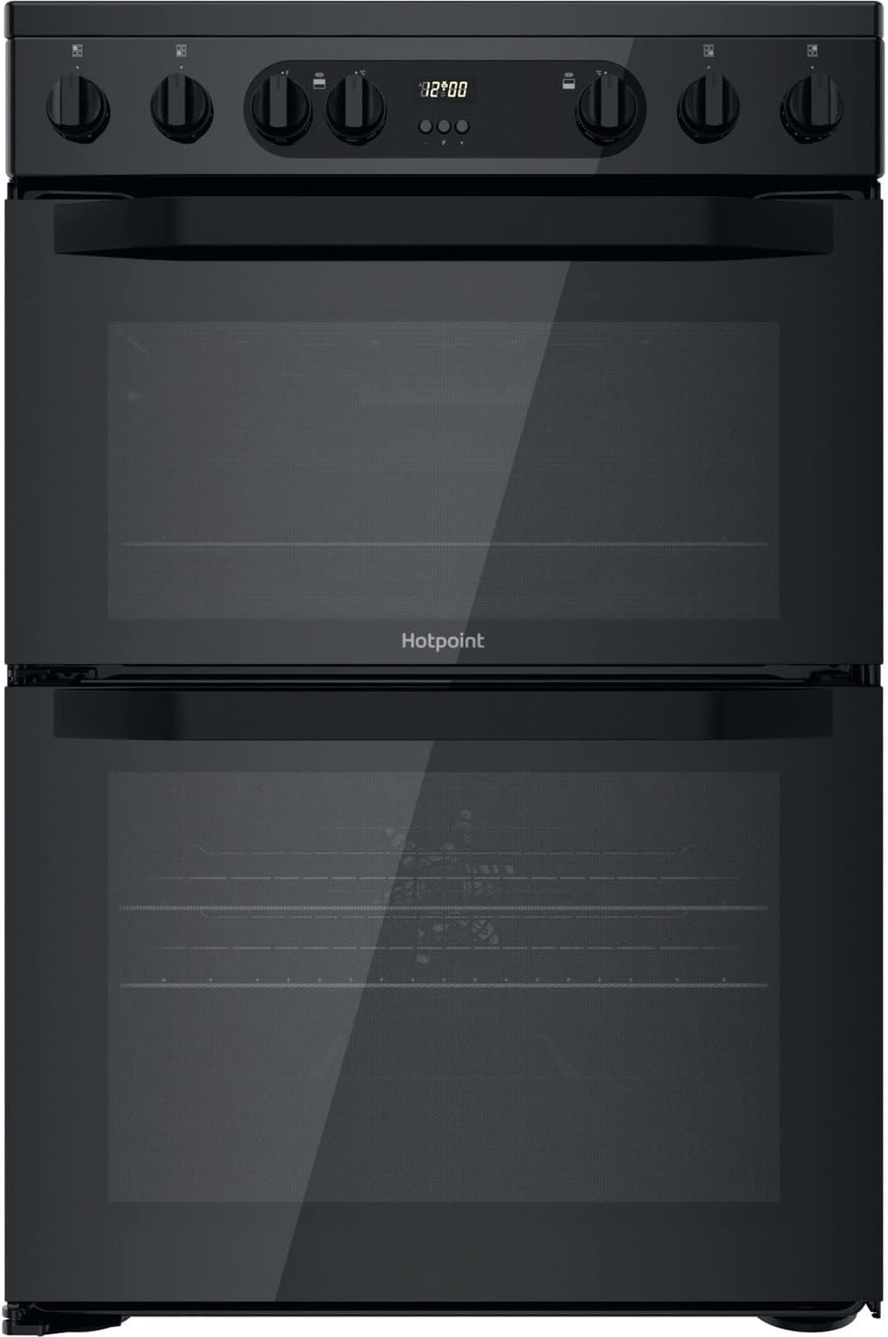 Hotpoint 60cm Double Oven Electric Cooker Black