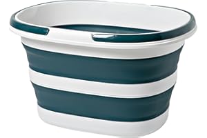 Goderewild Large Collapsible Bucket 4.2 Gallon (16L) for House Cleaning, Camping, and More - Space Saving, Multiuse Water Bucket for Cleaning Mop - Lightweight and Portable (Blue)